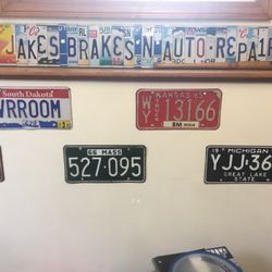 Jakes Brakes & Auto Repair - License plate collage