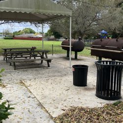 Picnic tables and smokers
