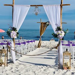 Navarre Beach - Beach wedding at sunset..