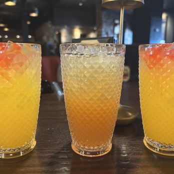 P.F. Chang's - New Tropical Mango Sunrise with Strawberry Boba Pearls and a Peach Boba Breeze - Chinese Near Me - Orlando, Florida