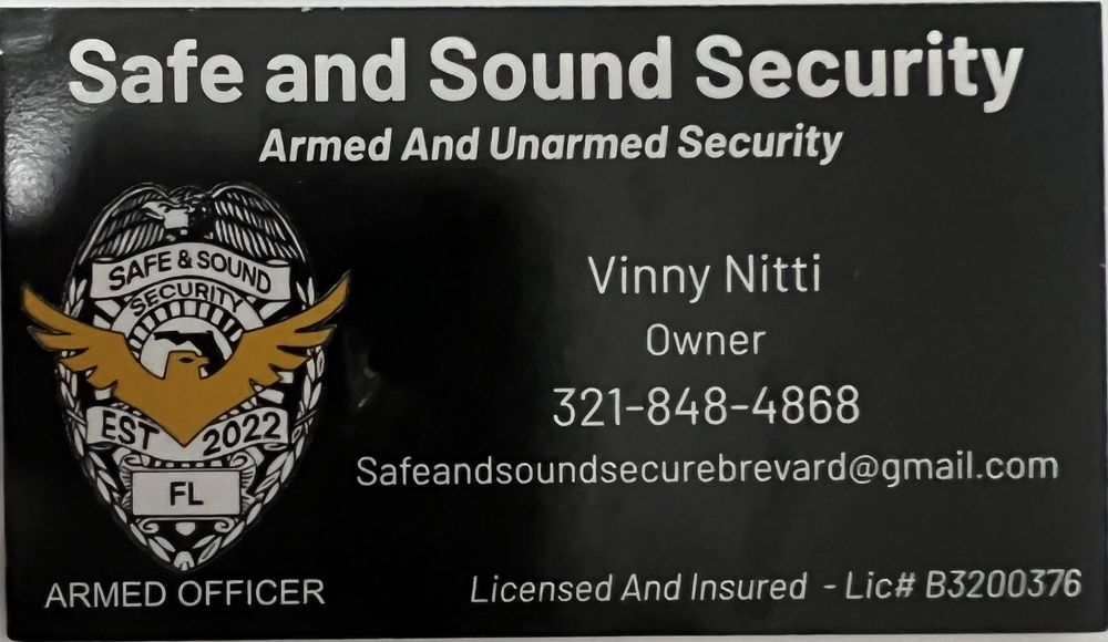 SAFE & SOUND SECURITY SERVICES Orlando, Florida Security Services