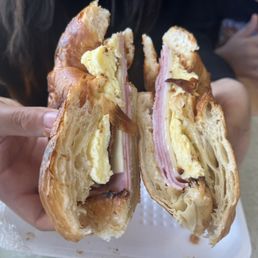 Ham egg cheese bacon croissant Ham egg cheese bacon croissant