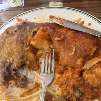 Oscars Mexican Restaurant - Cheese Enchiladas A la Carte disgusting and unfinished. - Mexican Near Me - Redlands, California Oscars Mexican Restaurant - Cheese Enchiladas A la Carte disgusting and unfinished. - Mexican Near Me - Redlands, California