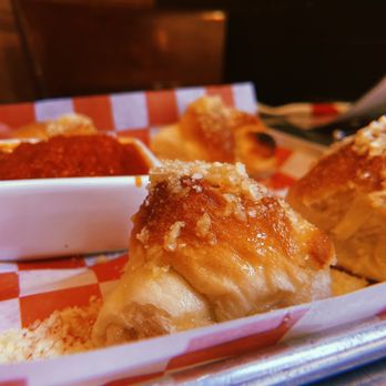 West End Pizza Company - Garlic Parmesan knots with Marinara sauce - Pizza Near Me - Fredericksburg, Texas West End Pizza Company - Garlic Parmesan knots with Marinara sauce - Pizza Near Me - Fredericksburg, Texas