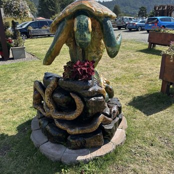 Sea Baron Fish & Chips - Turtle Statue - Food Trucks Near Me - Garibaldi, Oregon