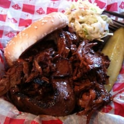BBQ beef brisket sandwich