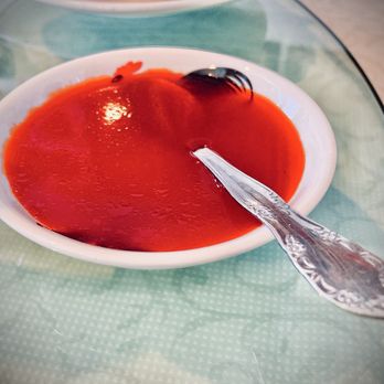 Shanghai Bistro - Sweet and Sour Dipping sauce for the Crab Rangoon - Chinese Near Me - Reno, Nevada