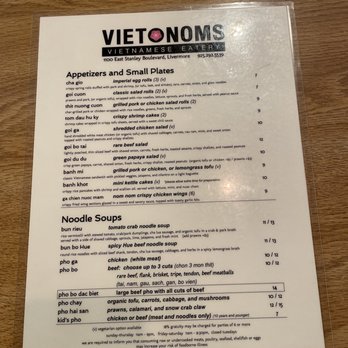 Viet Noms - Menu - Vietnamese Near Me - Livermore, California Viet Noms - Menu - Vietnamese Near Me - Livermore, California