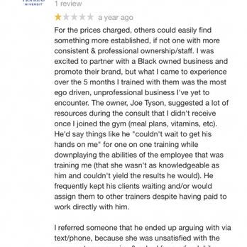 Tyson Training - More customers he stole from! - Trainers Near Me - Lanham, Maryland