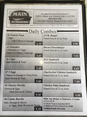 Menu photo 3 Main Burgers Baldwin Park, CA Menu photo 3 Main Burgers Baldwin Park, CA