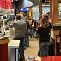 Red Robin Gourmet Burgers and Brews - Red Robin employees doing nothing