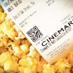 Cinemark Mall St. Matthews and XD - Movie popcorn the best.