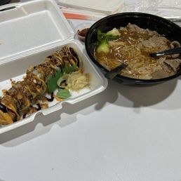 Beef noodle soup & fried sushi ... the best I have eaten here... also delicious boba tea ...Love this place ... Beef noodle soup & fried sushi ... the best I have eaten here... also delicious boba tea ...Love this place ...