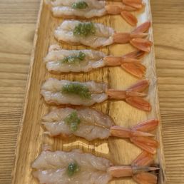 Special sashimi of the day: sweet shrimp