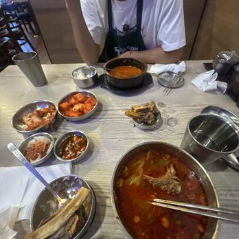 Moobongri - Food was too good we couldn't even take a before photo - Korean Near Me - Irvine, California Moobongri - Food was too good we couldn't even take a before photo - Korean Near Me - Irvine, California