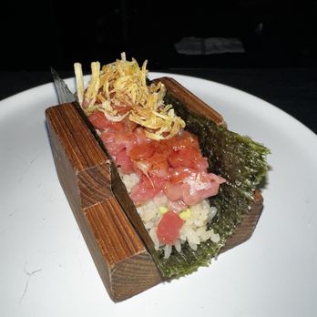 Norigami - Tuna handroll. Delish - Japanese Near Me - Houston, Texas Norigami - Tuna handroll. Delish - Japanese Near Me - Houston, Texas