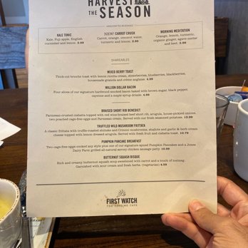 First Watch - Seasonal menu - Breakfast & Brunch Near Me - Scottsdale, Arizona First Watch - Seasonal menu - Breakfast & Brunch Near Me - Scottsdale, Arizona