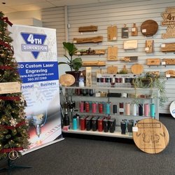 Laser engraving corner