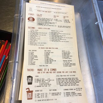 Come Back Shack - I wish I had seen these earlier. . .I love marking what I want. - Burgers Near Me - Boone, North Carolina