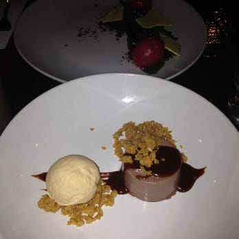 Devour dessert bar - Chocolate panna cotta with peanut butter ice cream, peanut brittle crumb and salted caramel fudge. - Coffee & Tea Near Me - Adelaide, SA