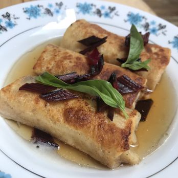 Mägo - Swish chard and porcini crepes basil dashi 4/5 - Colombian Near Me - Oakland, California Mägo - Swish chard and porcini crepes basil dashi 4/5 - Colombian Near Me - Oakland, California
