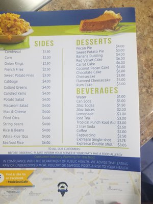 Menu photo 2 Paula's Soul Cafe Bronx, NY Menu photo 2 Paula's Soul Cafe Bronx, NY