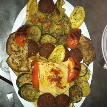 Zizi's Cafe - Zizi's vegetarian platter! - Mediterranean Near Me - Chicago, Illinois