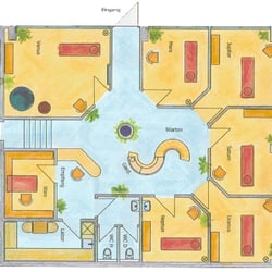 Number 1 Physiopraxis - Der Grundriss der Praxis orientiert sich konsequent an Feng Shui-Richtlinien