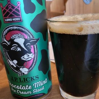 Lord Hobo Brewing Co - J.P. Licks Chocolate Mint Ice Cream Stout, enjoyed the chocolate and mint at play here! - Breweries Near Me - Woburn, Massachusetts