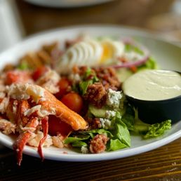 I had Cobb salad with butter poached lobster and avocado ranch dressing and it was delicious!