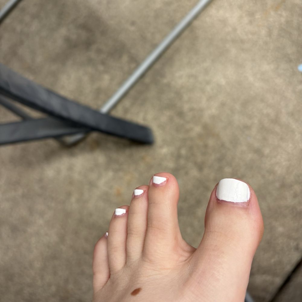 Relaxing Nails & Spa - Horrible paint job - Nail Salons Near Me - San Mateo, California