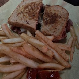 Reuben and fries Reuben and fries