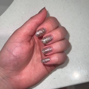 Ruby Nail - Almond gel manicure rose gold - Nail Salons Near Me - Glendale, California