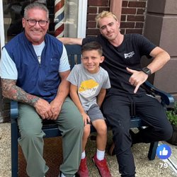 Rocky's Barber Shop - Chris, Antonio and Pat soaking up some afternoon sun