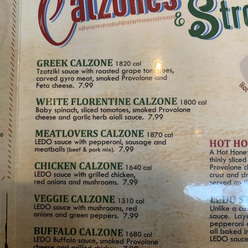 Ledo Pizza - Calzone menu - Pizza Near Me - Crofton, Maryland Ledo Pizza - Calzone menu - Pizza Near Me - Crofton, Maryland