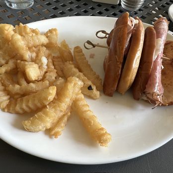 Bridges Restaurant - Black Forrest ham sandwich with fries - Bars Near Me - Grasonville, Maryland