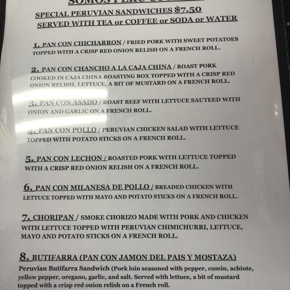 somos peru - Lunch Menu - International Grocery Near Me - West Haven, Connecticut somos peru - Lunch Menu - International Grocery Near Me - West Haven, Connecticut