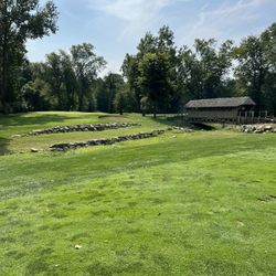 River Glen Country Club - Great landscaping on hole 13 from the fairway.