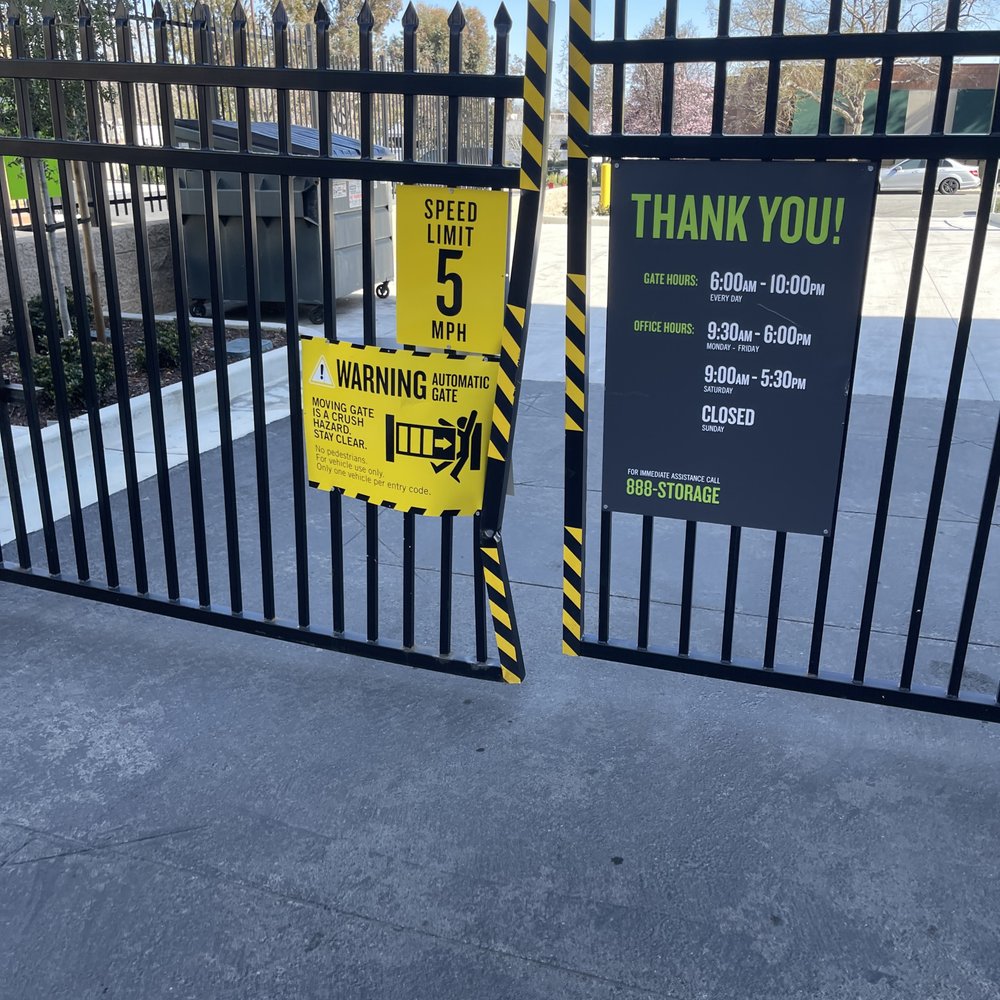 Extra Space Storage - This is their front gate.  Does not instill confidence. - Self Storage Near Me - Santa Cruz, California