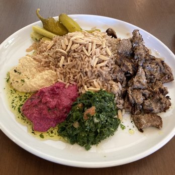 Levant Bistro - Off The Grill-Shawerma option. The rice is seasoned with cinnamon! Every bright addition on the side is refreshing. I LOVE the beetroot. - Gluten-Free Near Me - Los Angeles, California Levant Bistro - Off The Grill-Shawerma option. The rice is seasoned with cinnamon! Every bright addition on the side is refreshing. I LOVE the beetroot. - Gluten-Free Near Me - Los Angeles, California