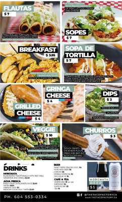 Menu photo 3 The Taco Factory New Westminster, BC Menu photo 3 The Taco Factory New Westminster, BC