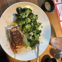Blackened Cajun Salmon with Steamed Broccoli Blackened Cajun Salmon with Steamed Broccoli