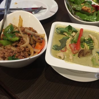 Coconut Bay - Green Curry, Sweet Basil Pork, Stir Fried Veggies and Tofu - Thai Near Me - Burlingame, California