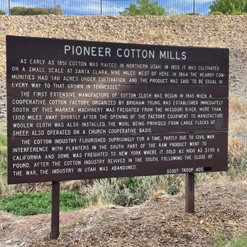 Nisson Park - Historical information on pioneer cotton - Playgrounds Near Me - Washington, Utah