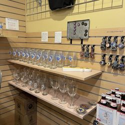 The Pub at North Coast Brewing - Glassware and key chain bottle openers.