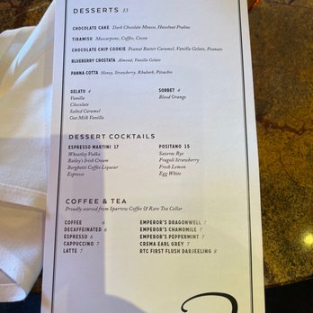 Formento's - Dessert menu - Italian Near Me - Chicago, Illinois