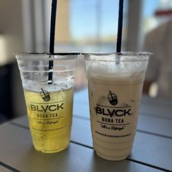 BLVCK Boba Tea - Passion Fruit Tea & Coconut Milk Tea