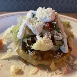 Mi Casa - Sopes de pastor (pork) - delicious!