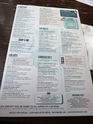 Menu photo 8 Nicks Fish House Baltimore, MD Menu photo 8 Nicks Fish House Baltimore, MD