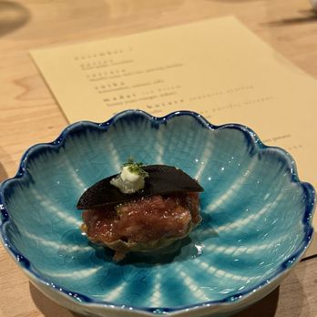 Craft Omakase - Tartare | bluefin tuna, nori tart, parsnip, kombu - Japanese Near Me - Austin, Texas